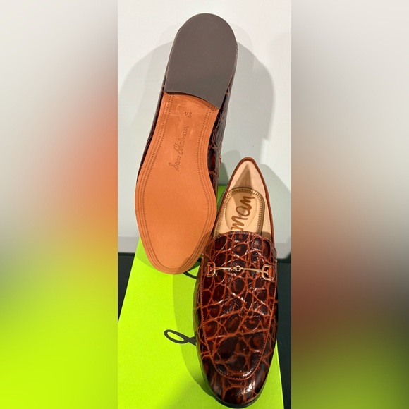 Sam Edelman Women's Loraine Bit Loafers | Color:Dark Brown Croco Leather | 8.5 M - Picture 5 of 7